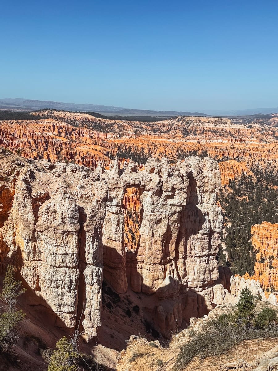 a stunning view of the rim trail in the bryce canyon national park