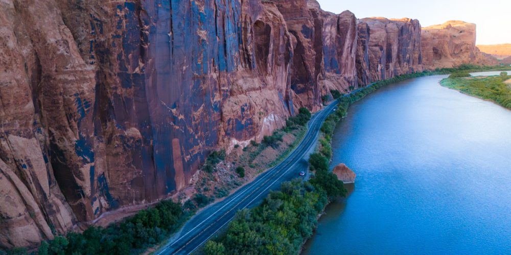 moab drone view