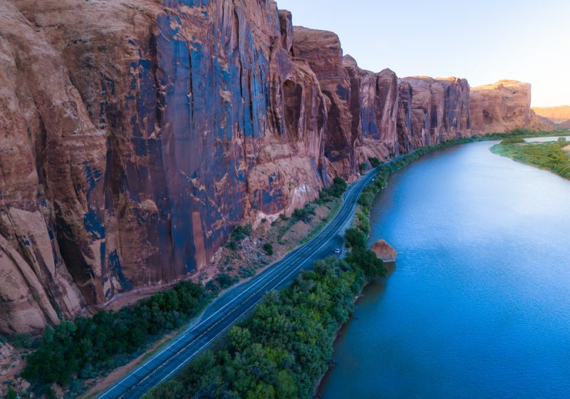 moab drone view