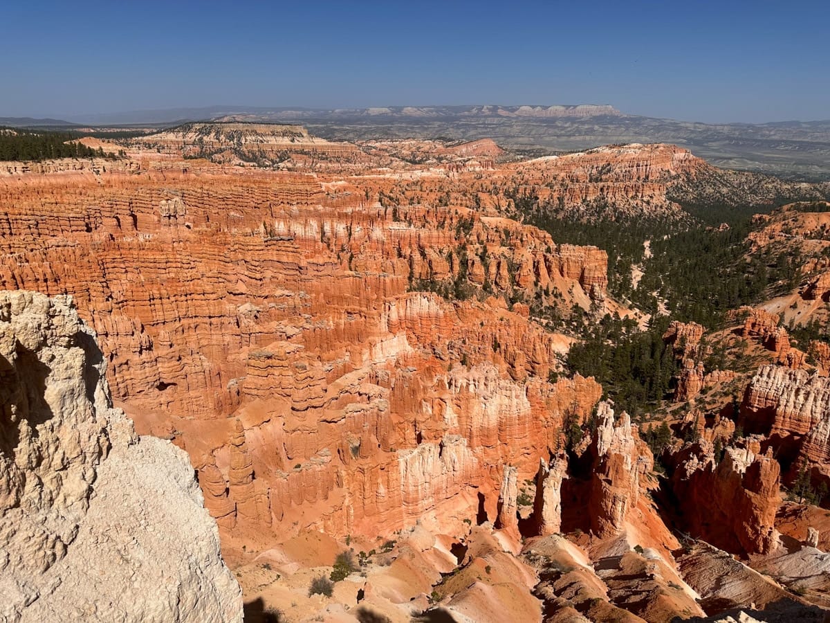stunning view of the bryce canyon from inspiration point viewing platform