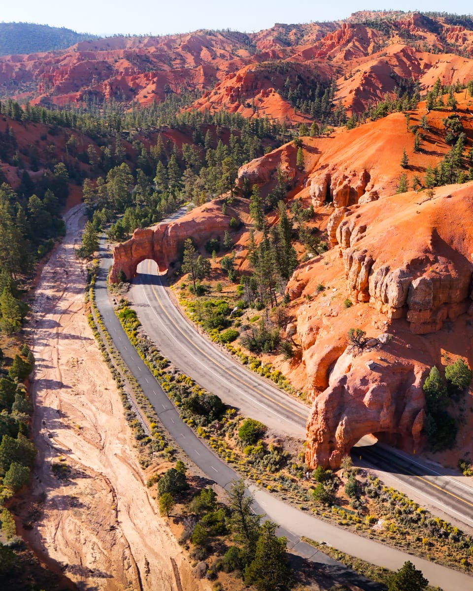 stunning scenic byway 12 in utah drone photography